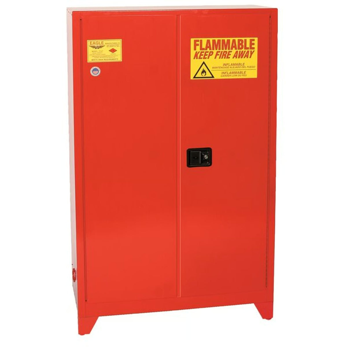 Eagle Manufacturing PI47XLEGS Steel Paint Safety Cabinet, 60 gal., Red - photo 2