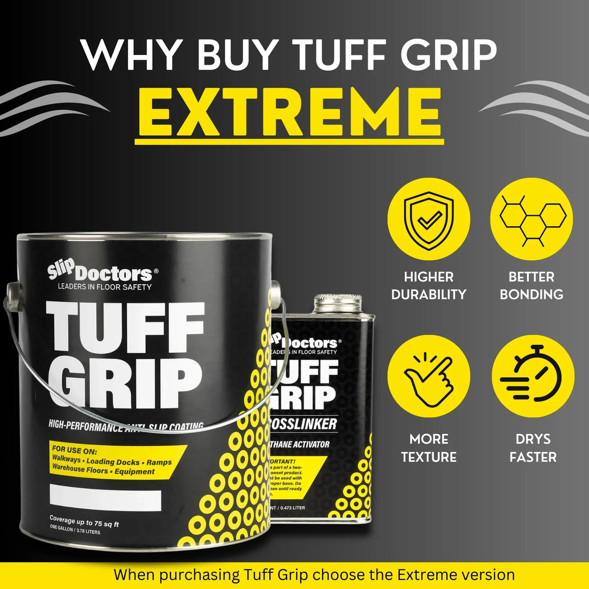 SlipDoctors S-CT-TUFEXBL1G Floor Paint, Black - photo 2