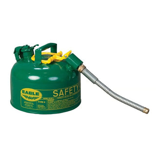 Eagle Manufacturing Steel Safety Can, 2.5 gal., Green - 5/8"