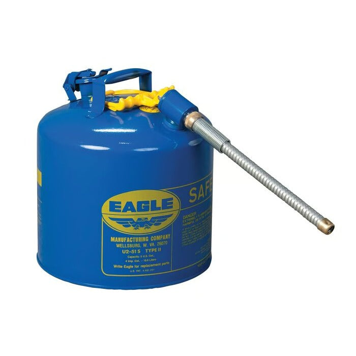 Eagle Manufacturing Steel Safety Can, 5 gal., Blue - 7/8"