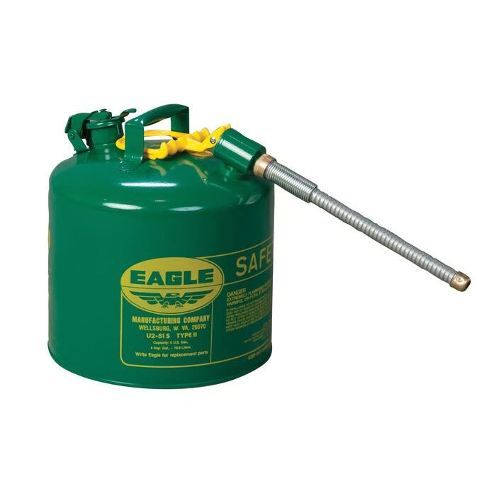 Eagle Manufacturing Steel Safety Can, 5 gal., Green - 7/8"