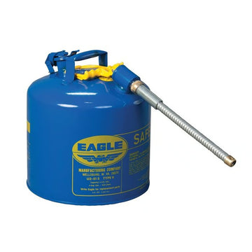 Eagle Manufacturing Steel Safety Can, 5 gal., Blue - 5/8"