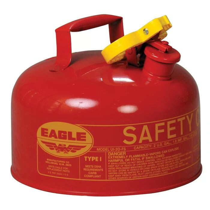 Eagle Manufacturing Steel Safety Can, 2 gal., Red - UI20S