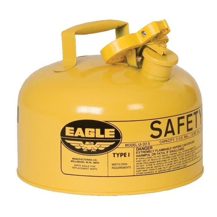 Eagle Manufacturing Steel Safety Can, 2 gal., Yellow - UI20SY