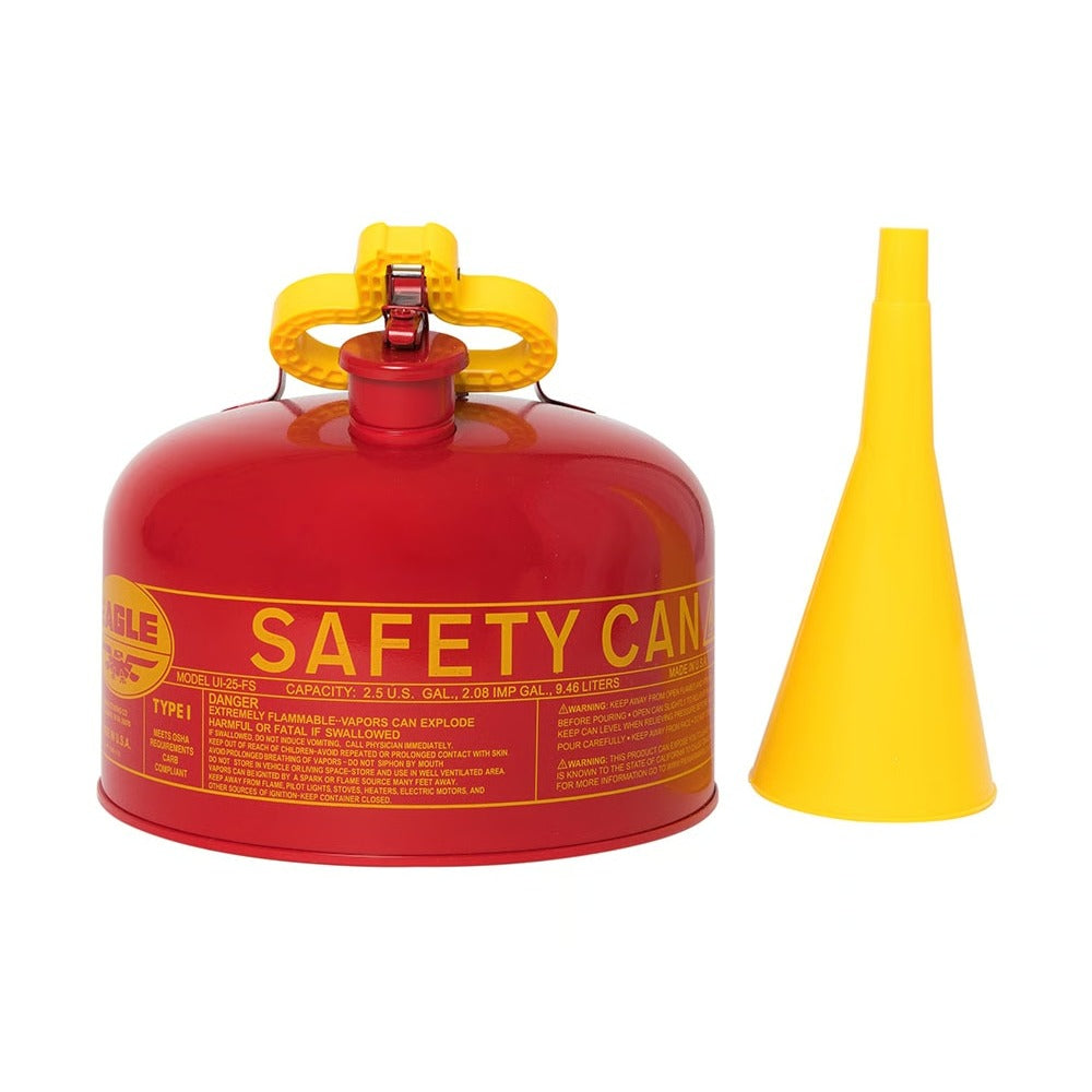 Eagle Manufacturing Steel Safety Can, 2.5 gal., Red - photo 3