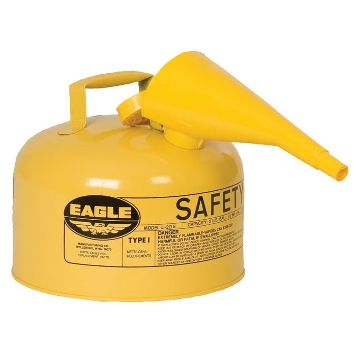 Eagle Manufacturing Steel Safety Can, 2.5 gal., Yellow - UI25FSY