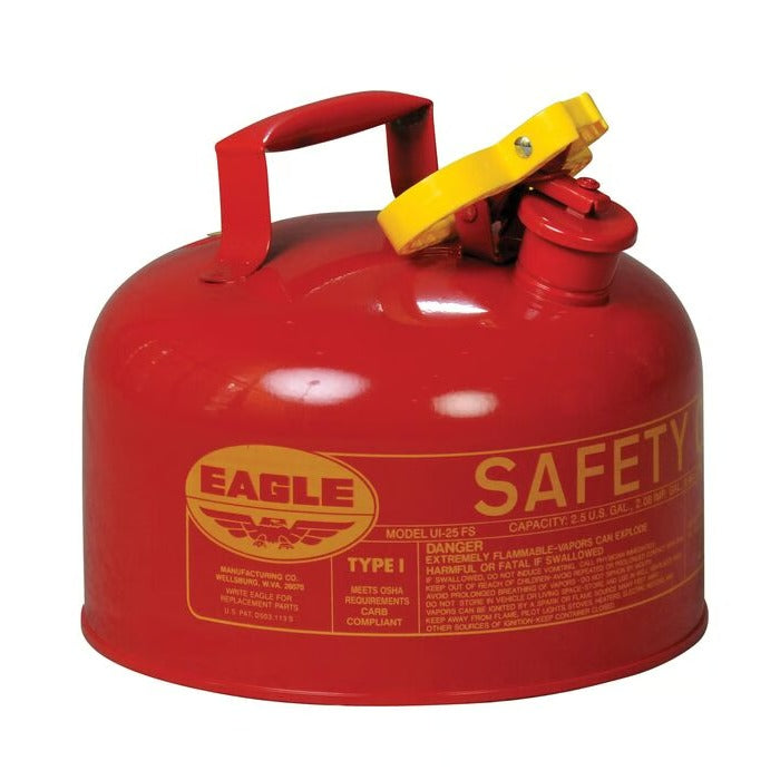 Eagle Manufacturing Steel Safety Can, 2.5 gal., Red - UI25S