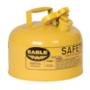 Eagle Manufacturing Steel Safety Can, 2.5 gal., Yellow - UI25SY