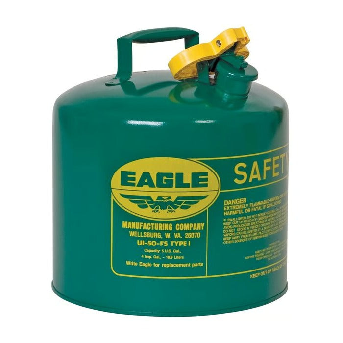 Eagle Manufacturing Steel Safety Can, 5 gal., Green - UI50SG