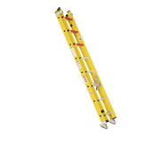 Bauer Ladders Fiberglass Extension Ladder, 300 lb. Capacity, Yellow - 16'