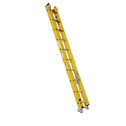 Bauer Ladders Fiberglass Extension Ladder, 300 lb. Capacity, Yellow - 20'