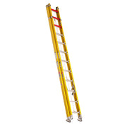 Bauer Ladders Fiberglass Extension Ladder, 375 lb. Capacity, Yellow - 24'