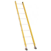 Bauer Ladders Fiberglass Straight Ladder, 300 lb. Capacity, Yellow - 8'