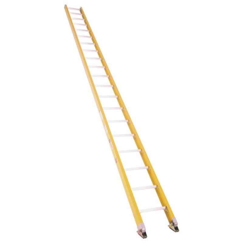 Bauer Ladders Fiberglass Straight Ladder, 300 lb. Capacity, Yellow - 12'