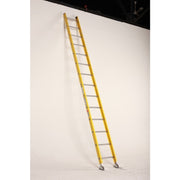 Bauer Ladders Fiberglass Straight Ladder, 300 lb. Capacity, Yellow - 14'