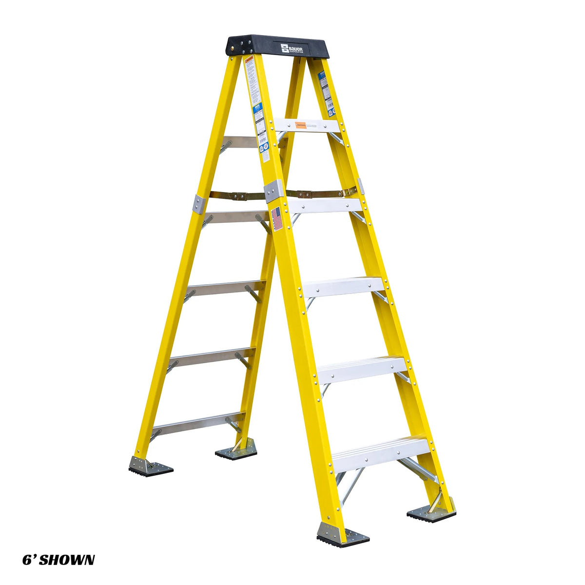 Bauer Ladders Ladder, 300 lb. Capacity, Yellow - 4'