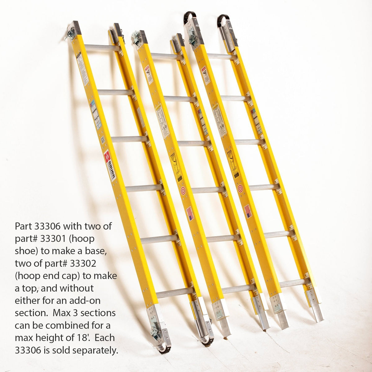 Bauer Ladders Ladder, 300 lb. Capacity, Yellow - 6'
