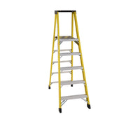 Bauer Ladders Fiberglass Platform Ladder, Yellow - 7'