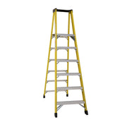 Bauer Ladders Fiberglass Platform Ladder, Yellow - 8'