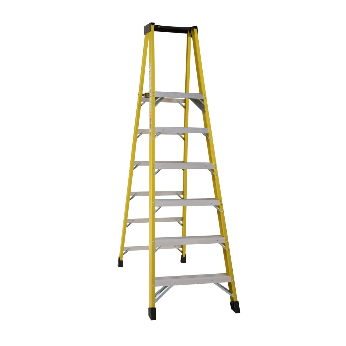 Bauer Ladders Fiberglass Platform Ladder, Yellow - 8'
