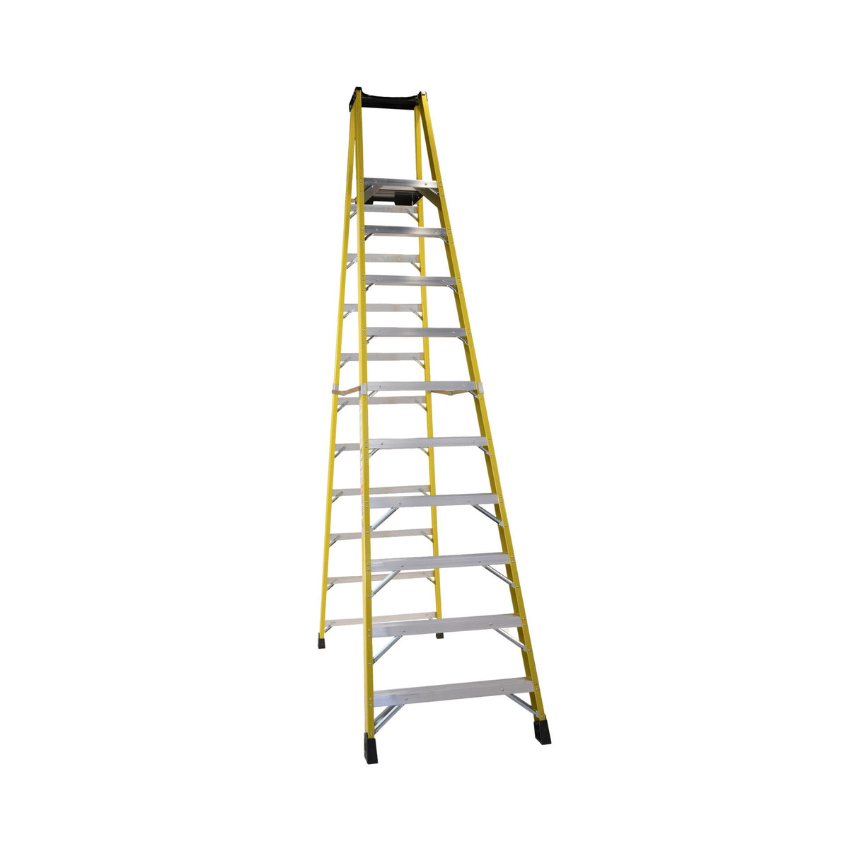 Bauer Ladders Fiberglass Platform Ladder, Yellow - 12'
