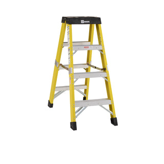 Bauer Ladders Fiberglass Step Ladder, Yellow - 4 48 inches