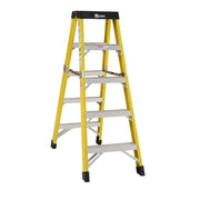 Bauer Ladders Fiberglass Step Ladder, Yellow - 5 60 inches