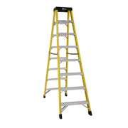 Bauer Ladders Fiberglass Step Ladder, Yellow - 8 96"