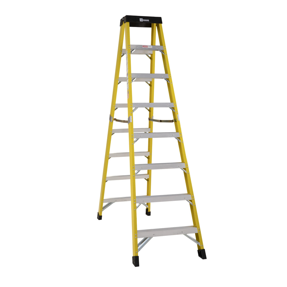 Bauer Ladders Fiberglass Step Ladder, Yellow - 8 96"