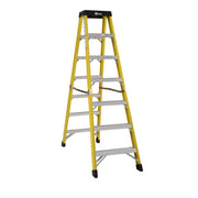Bauer Ladders Fiberglass Step Ladder, Yellow - 10 120"