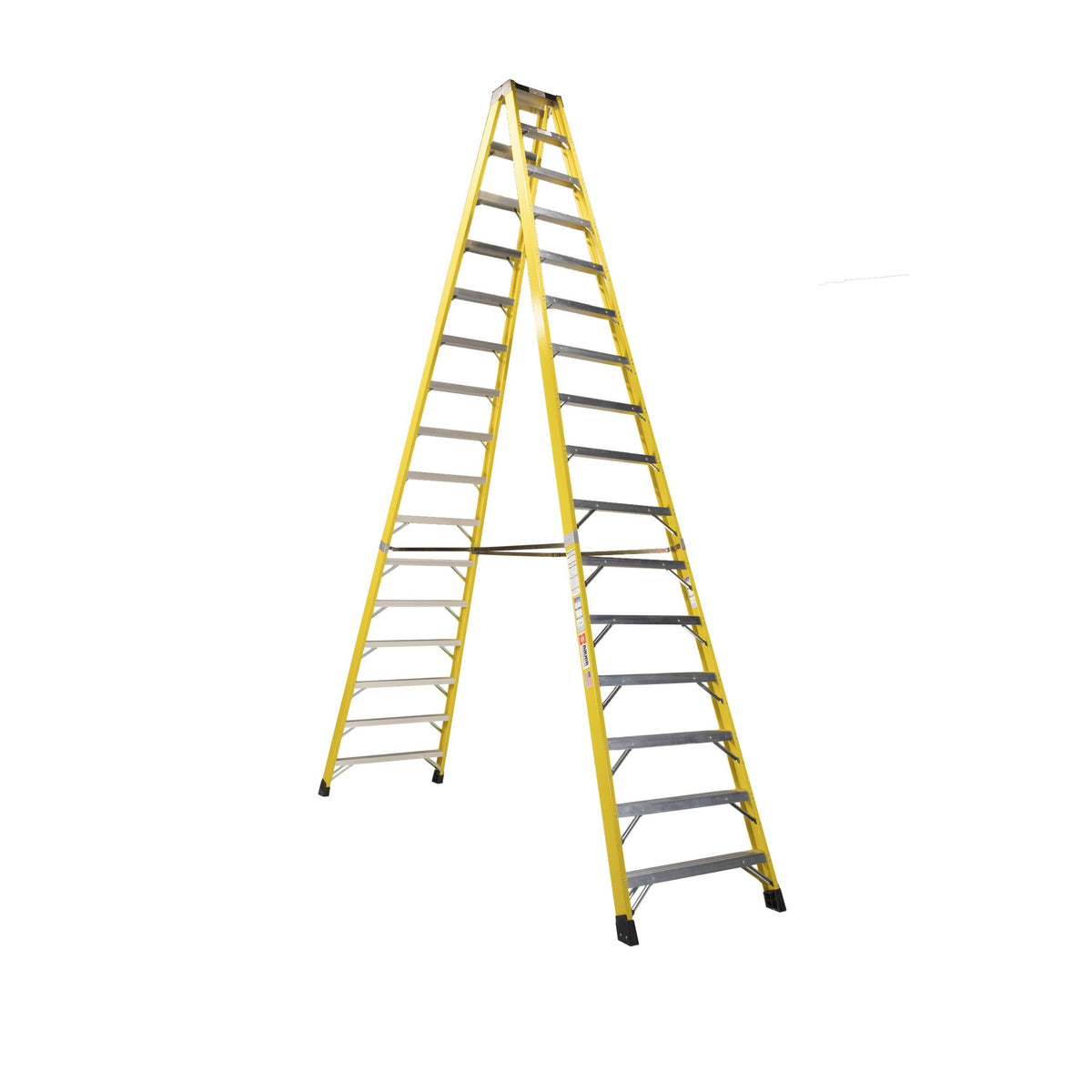 Bauer Ladders Fiberglass Step Ladder, Yellow - 16 192"