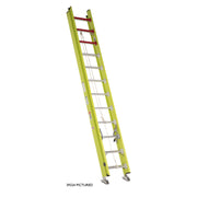 Bauer Ladders Fiberglass Extension Ladder, 375 lb. Capacity, Yellow - 24'