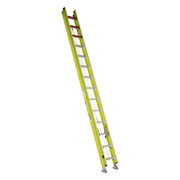 Bauer Ladders Fiberglass Extension Ladder, 375 lb. Capacity, Yellow - 28'
