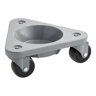 Bond Caster & Wheel Corp 3310 DOLLY Cup Dolly, 12 1/4" x 15", Silver - 630 Hard Tread Rubber DOLLY/HT