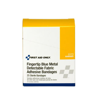 First Aid Only G173 Fabric Bandage, Blue, 25/Box - Default Title