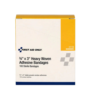 First Aid Only Fabric Bandage, 3/4" x 3" - 100/Box