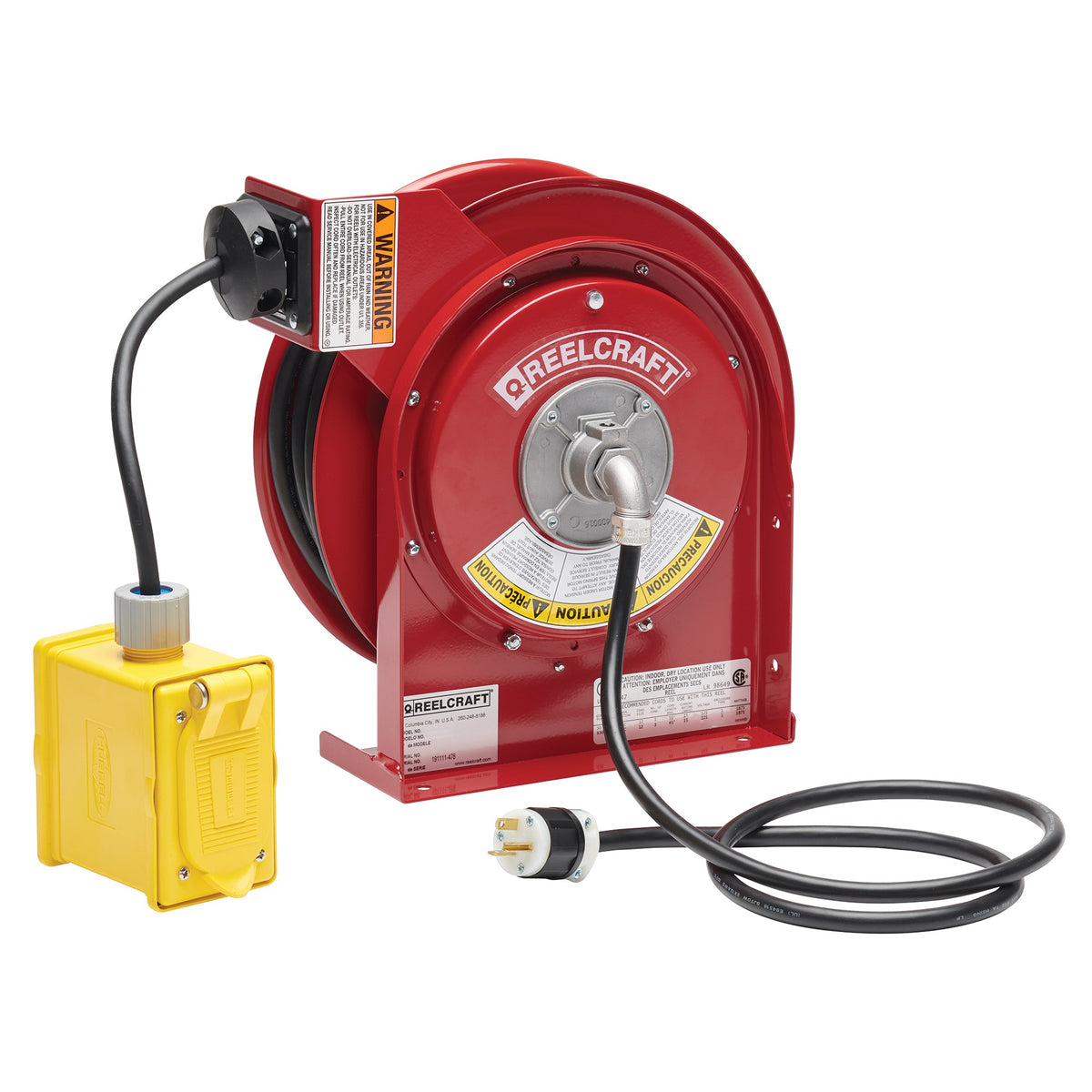Reelcraft Industries L 4545 123 Cord Reel, 9 3/8" x 12 5/8", 125V - 7A