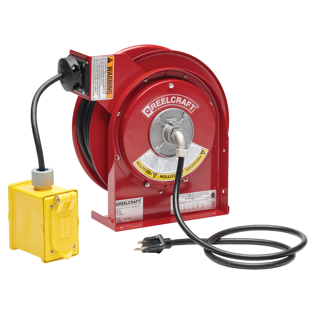Reelcraft Industries L 4545 123 Cord Reel, 9 3/8" x 12 5/8", 125V - 7