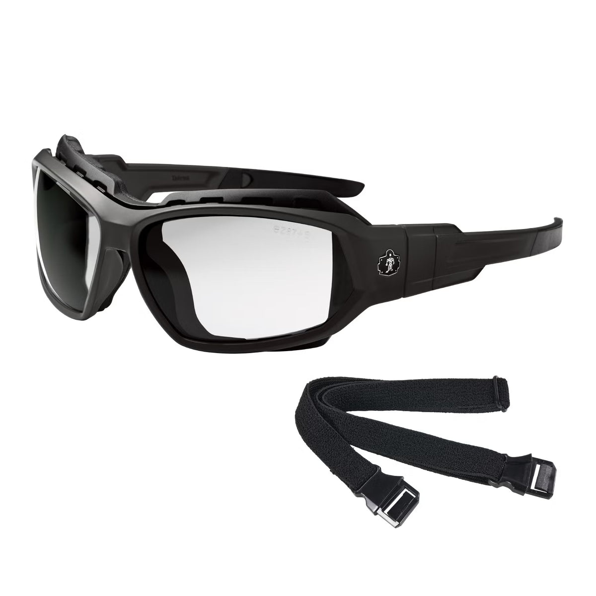 Ergodyne Polycarbonate Safety Spoggles, One Size Fits Most, Black - Clear