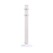 Mod-Fence Stainless Steel Post Connector, 11 3/4" x 11 3/4", White - 4-Way