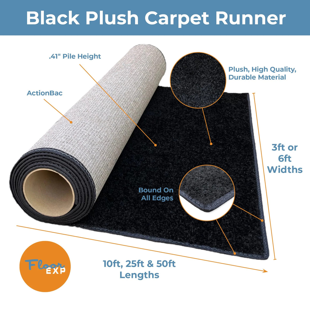 Floor Exp. PCR Polyester Carpet Runner, 6' x 50' - photo 4