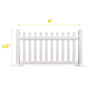 Mod-Fence Fence Kit, 11 3/4" Wide, White - 60'