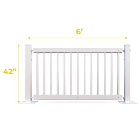 Mod-Fence Fence Kit, 11 3/4" Wide, White - 120'