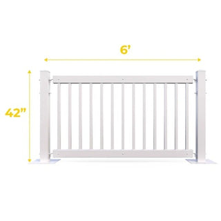 Mod-Fence Fence Kit, 11 3/4" Wide, White - 60'
