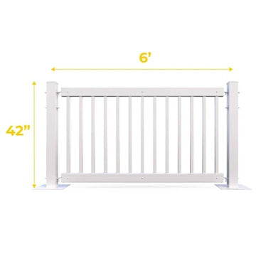 Mod-Fence Fence Kit, 11 3/4" Wide, White - 60'