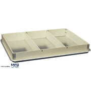 MFG Tray Fiberglass Divided Lengthwise, Full Size - 3"
