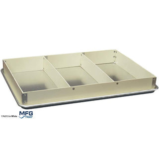 MFG Tray Fiberglass Divided Lengthwise, Full Size - 3"