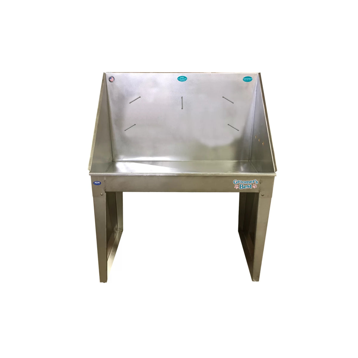 Groomer's Best, Inc. Stainless Steel Bathing Tub, 55" High, Silver