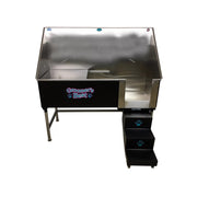Groomer's Best, Inc. GB58EL Stainless Steel Bathing Tub, 59 1/2" Wide - Black