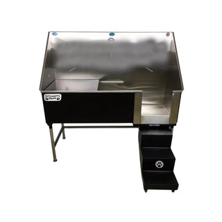 Groomer's Best, Inc. Stainless Steel Bathing Tub, 58" High, Black